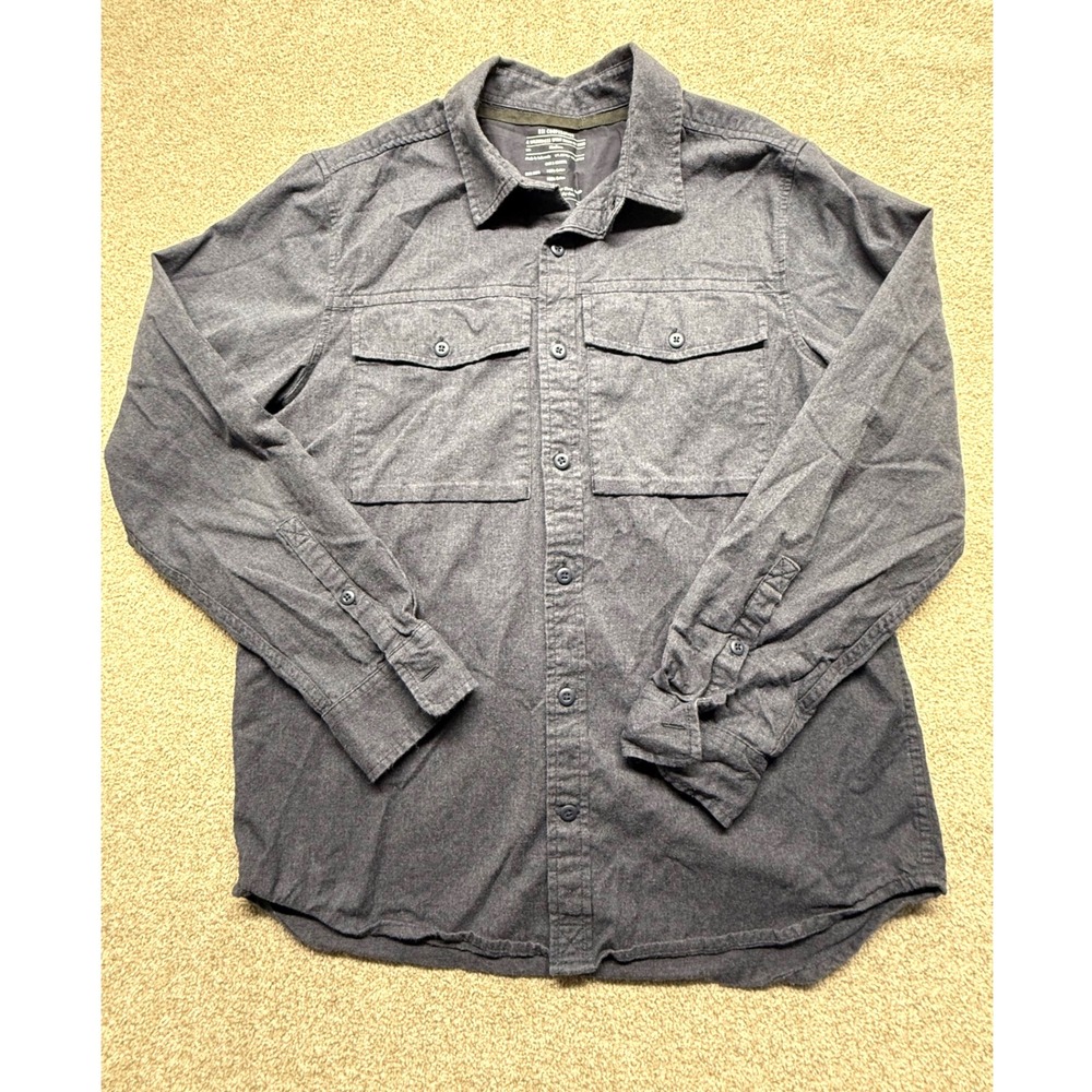 REI Cooperative Mens Medium Blue Button Up Long Sleeve Work Shirt‎ Outdoor